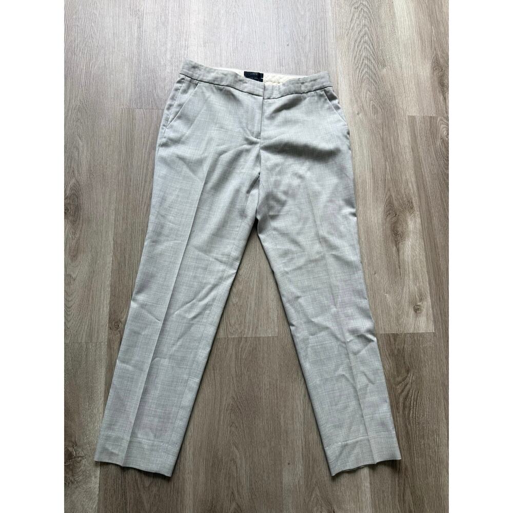 J Crew Super 120s Wool Pants, Light Grey, Women's size 4